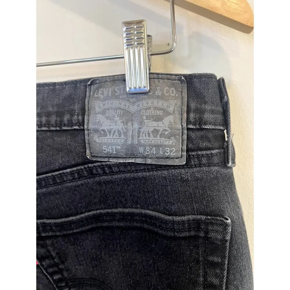 Levi’s 541 Athletic Taper Black Wash Jeans Men’s 34x32 Stretch Denim